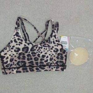 Leopard print sports bra